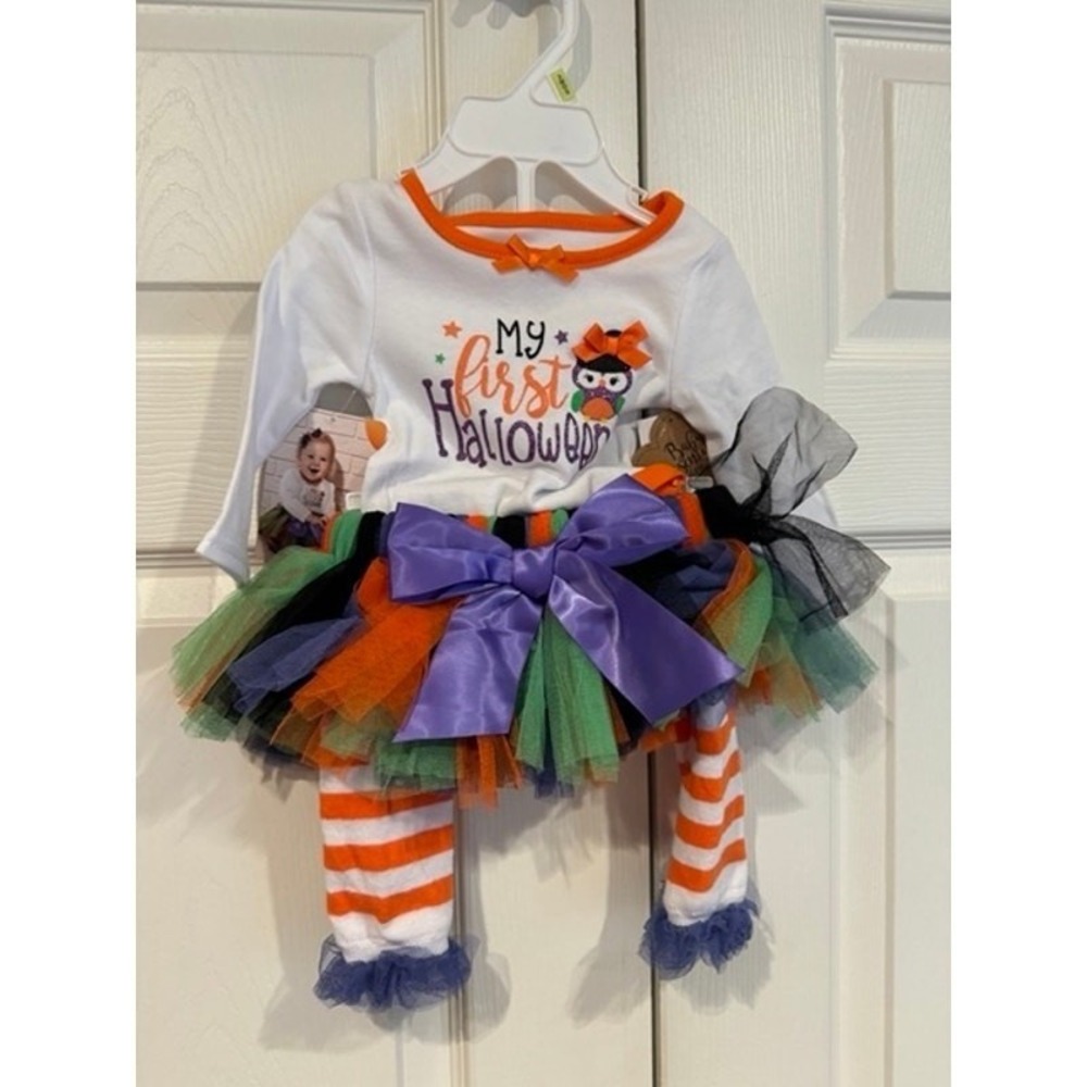 Baby Essentials NEW My First Halloween Tutu Outfit Set 3M Bodysuit Leggings